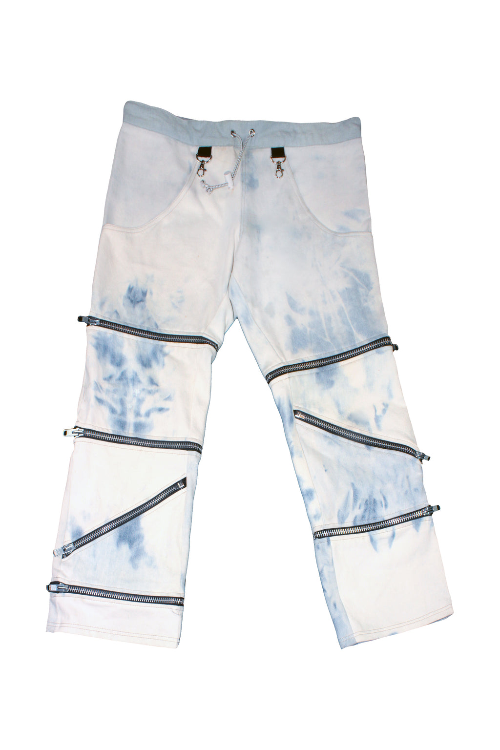 Acid Wash Zipper Jeans