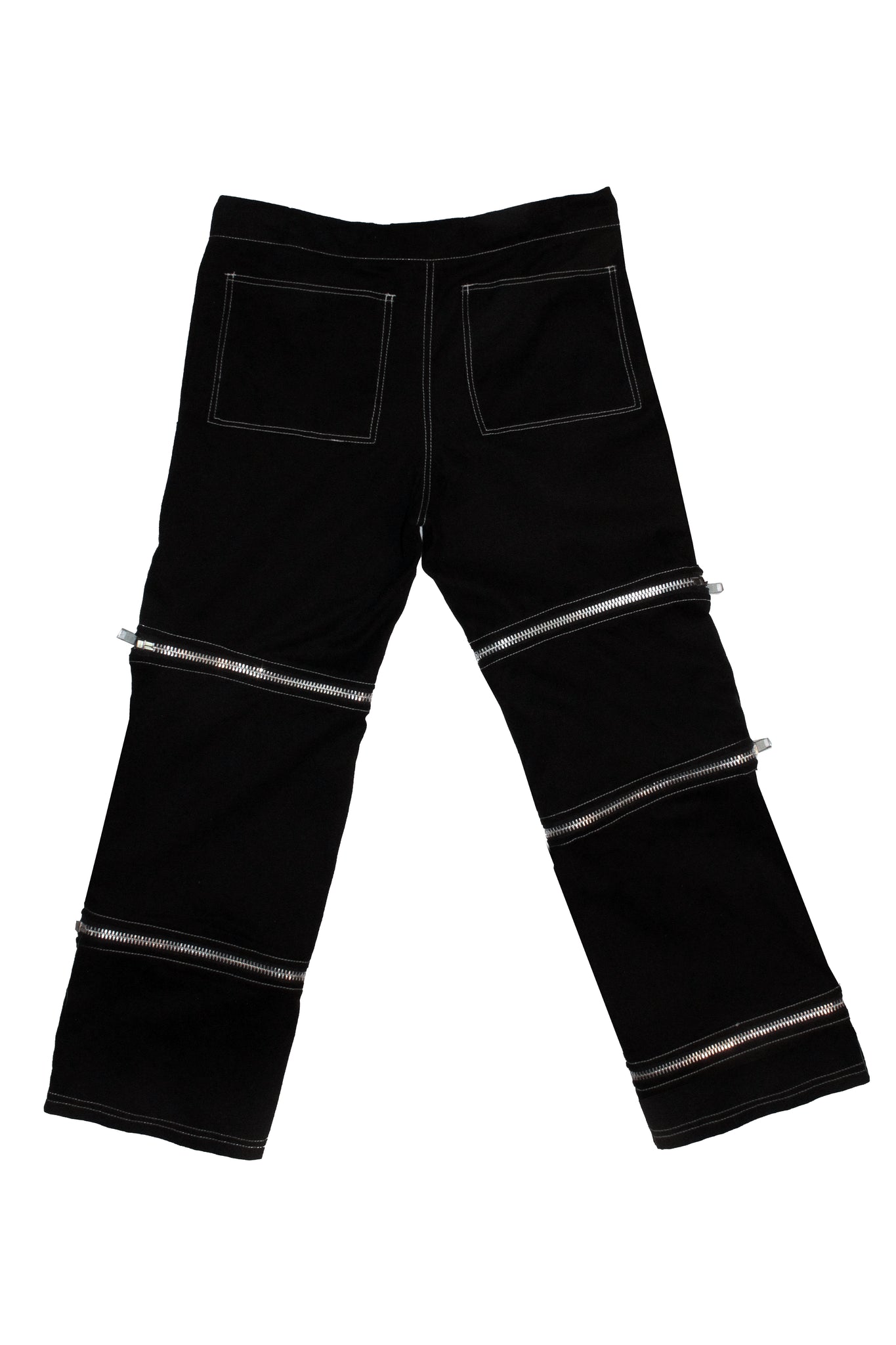 Black Zipper Trousers by The World Is Your Oyster on Sale
