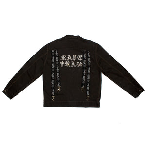RAVE TRASH Black Denim Jacket