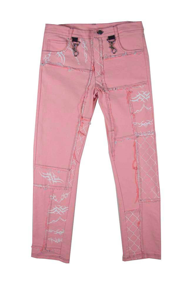 Pink Tribal Patchwork Pants